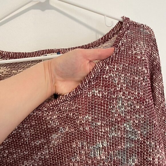 KUT FROM THE KLOTH STITCH FIX Nancy Marled Sweater Top Burgundy Red 3/4 Sleeve S - Picture 6 of 12